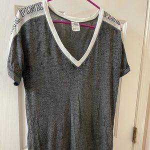 Grey victoria’s secret pink t-shirt
